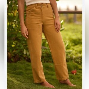 Mollusk patch front work pants women’s XS tan workwear